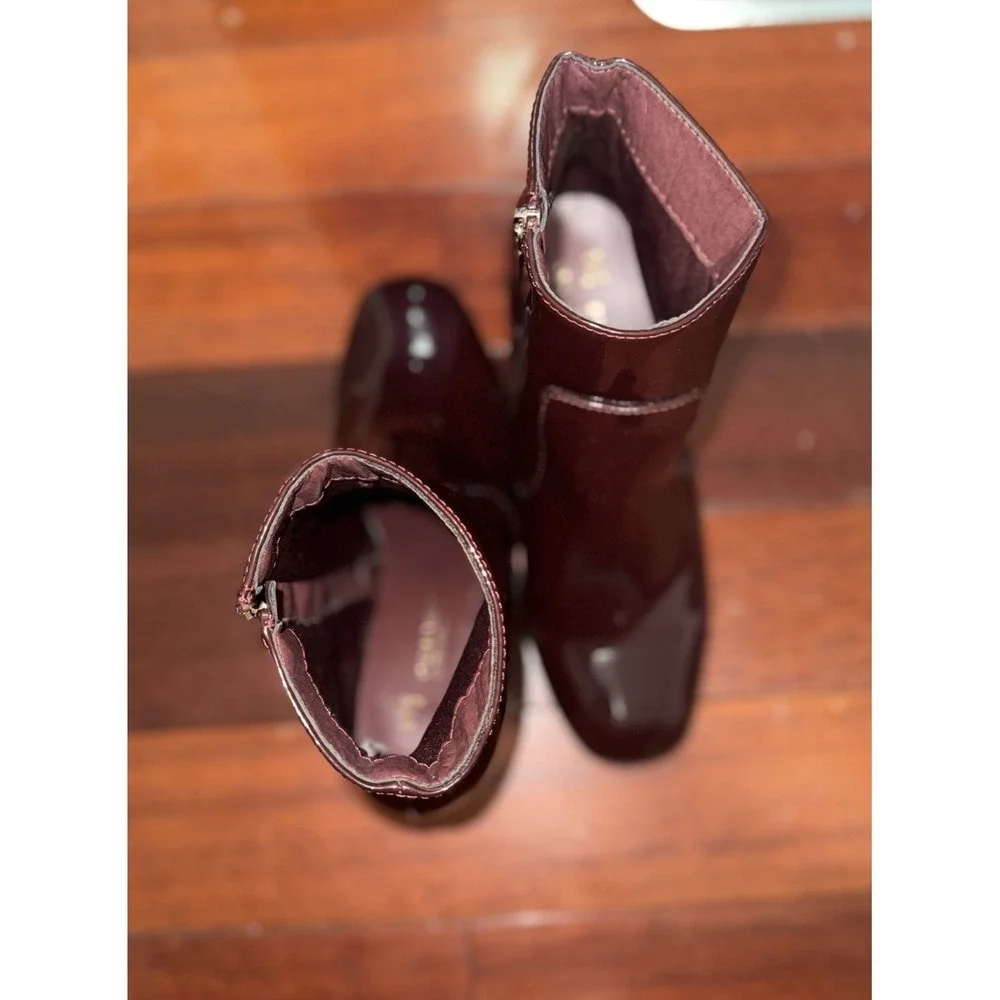 Womens Primark Red Zip Up High Heel Ankle Boots Us 9 EUR 40